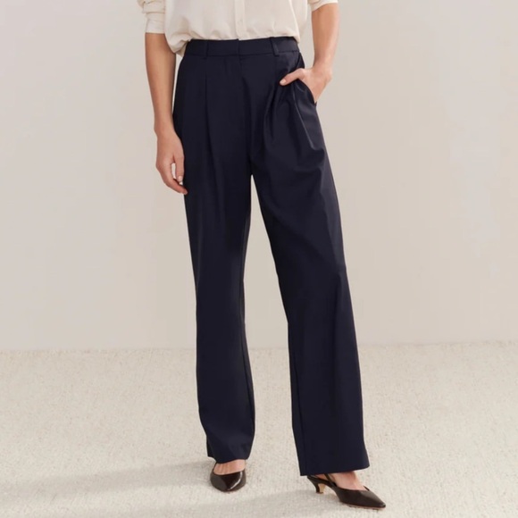 NWT Jenni Kayne Wool Jones Trouser in Navy 6 - Picture 1 of 16